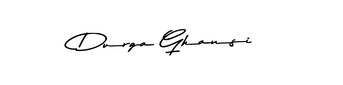 Create a beautiful signature design for name Durga Ghansi. With this signature (Asem Kandis PERSONAL USE) fonts, you can make a handwritten signature for free. Durga Ghansi signature style 9 images and pictures png