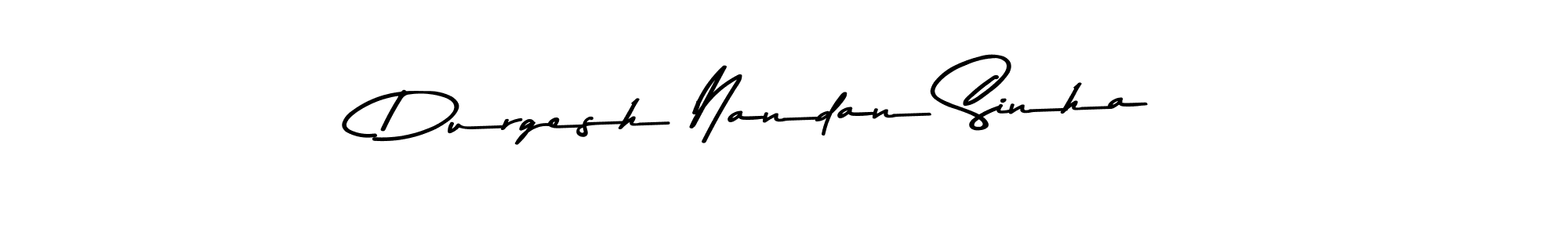 How to make Durgesh Nandan Sinha name signature. Use Asem Kandis PERSONAL USE style for creating short signs online. This is the latest handwritten sign. Durgesh Nandan Sinha signature style 9 images and pictures png