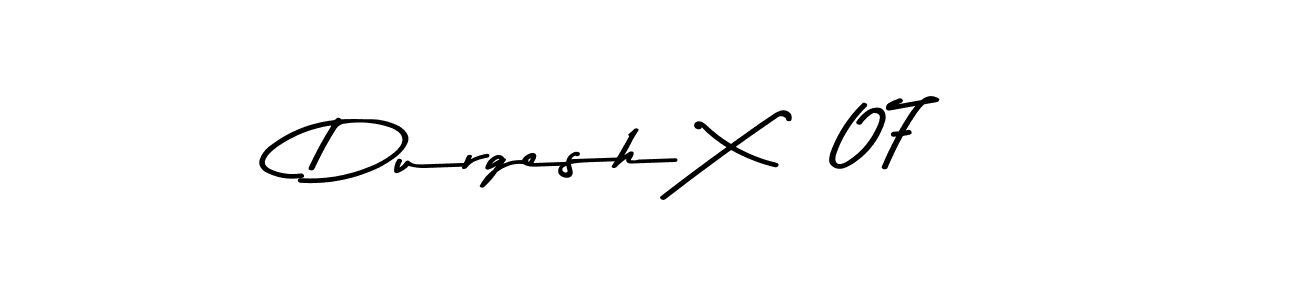 Use a signature maker to create a handwritten signature online. With this signature software, you can design (Asem Kandis PERSONAL USE) your own signature for name Durgesh X  07. Durgesh X  07 signature style 9 images and pictures png