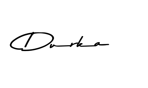 Create a beautiful signature design for name Durka. With this signature (Asem Kandis PERSONAL USE) fonts, you can make a handwritten signature for free. Durka signature style 9 images and pictures png