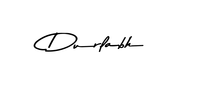 Create a beautiful signature design for name Durlabh. With this signature (Asem Kandis PERSONAL USE) fonts, you can make a handwritten signature for free. Durlabh signature style 9 images and pictures png