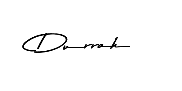 Make a beautiful signature design for name Durrah. With this signature (Asem Kandis PERSONAL USE) style, you can create a handwritten signature for free. Durrah signature style 9 images and pictures png