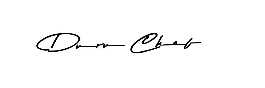 How to make Duru Chef name signature. Use Asem Kandis PERSONAL USE style for creating short signs online. This is the latest handwritten sign. Duru Chef signature style 9 images and pictures png