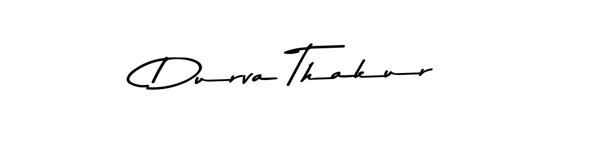 The best way (Asem Kandis PERSONAL USE) to make a short signature is to pick only two or three words in your name. The name Durva Thakur include a total of six letters. For converting this name. Durva Thakur signature style 9 images and pictures png