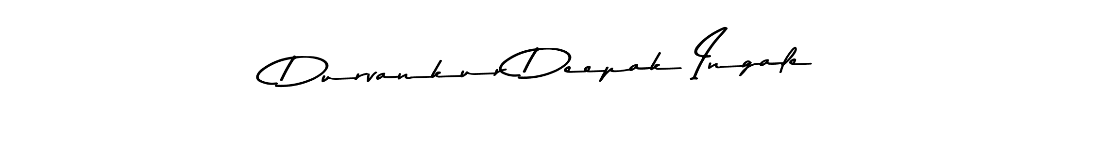 Create a beautiful signature design for name Durvankur Deepak Ingale. With this signature (Asem Kandis PERSONAL USE) fonts, you can make a handwritten signature for free. Durvankur Deepak Ingale signature style 9 images and pictures png