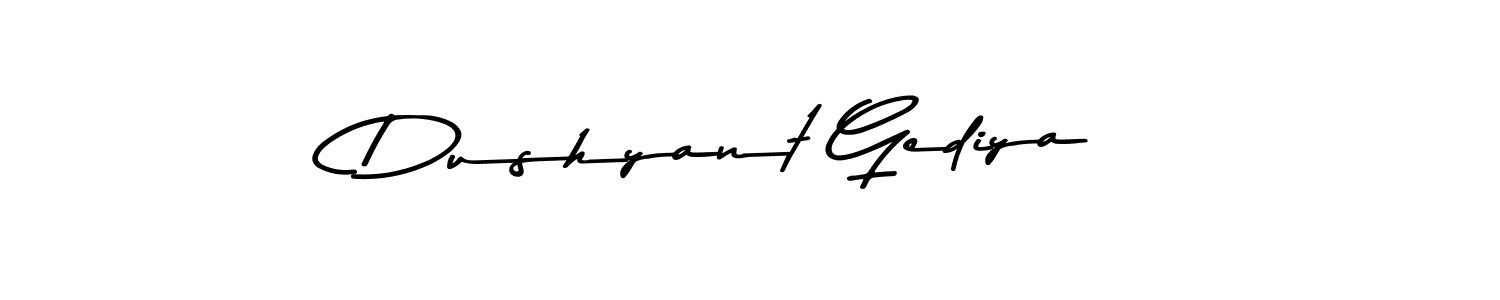Dushyant Gediya stylish signature style. Best Handwritten Sign (Asem Kandis PERSONAL USE) for my name. Handwritten Signature Collection Ideas for my name Dushyant Gediya. Dushyant Gediya signature style 9 images and pictures png