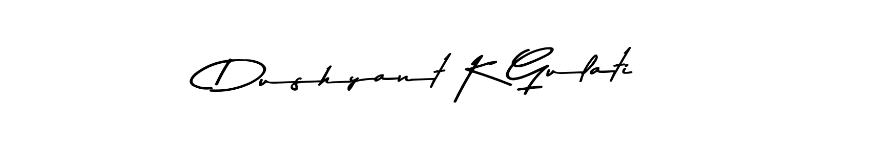 How to make Dushyant K Gulati signature? Asem Kandis PERSONAL USE is a professional autograph style. Create handwritten signature for Dushyant K Gulati name. Dushyant K Gulati signature style 9 images and pictures png