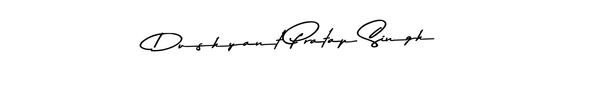 How to make Dushyant Pratap Singh name signature. Use Asem Kandis PERSONAL USE style for creating short signs online. This is the latest handwritten sign. Dushyant Pratap Singh signature style 9 images and pictures png