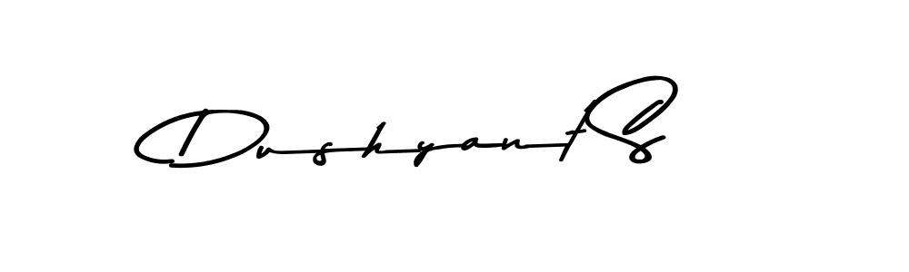 You should practise on your own different ways (Asem Kandis PERSONAL USE) to write your name (Dushyant S) in signature. don't let someone else do it for you. Dushyant S signature style 9 images and pictures png