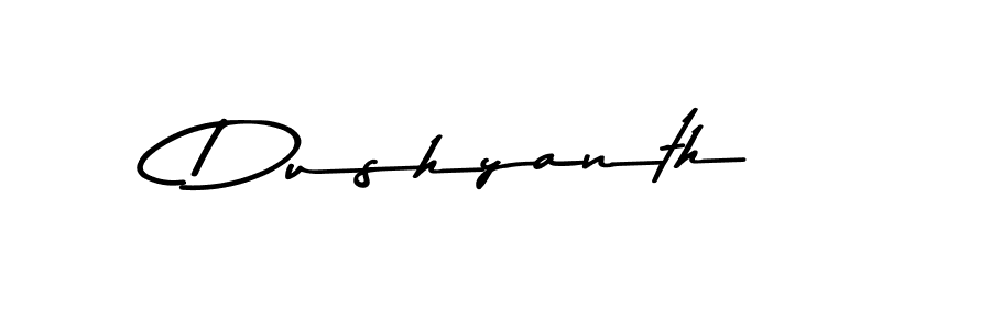 Design your own signature with our free online signature maker. With this signature software, you can create a handwritten (Asem Kandis PERSONAL USE) signature for name Dushyanth. Dushyanth signature style 9 images and pictures png