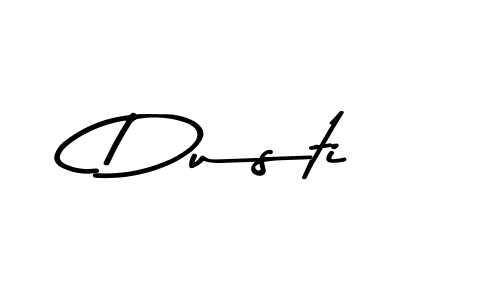 Create a beautiful signature design for name Dusti. With this signature (Asem Kandis PERSONAL USE) fonts, you can make a handwritten signature for free. Dusti signature style 9 images and pictures png
