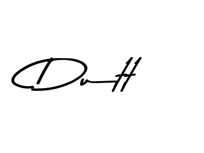 Use a signature maker to create a handwritten signature online. With this signature software, you can design (Asem Kandis PERSONAL USE) your own signature for name Dutt. Dutt signature style 9 images and pictures png