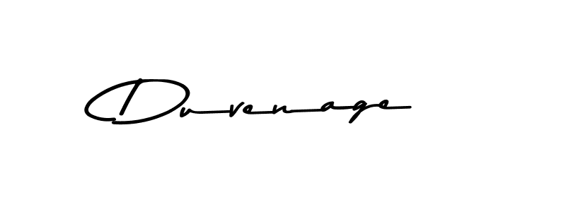 Make a beautiful signature design for name Duvenage. With this signature (Asem Kandis PERSONAL USE) style, you can create a handwritten signature for free. Duvenage signature style 9 images and pictures png
