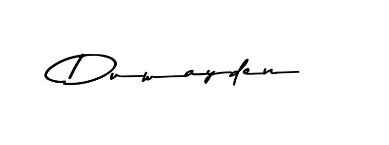 How to make Duwayden name signature. Use Asem Kandis PERSONAL USE style for creating short signs online. This is the latest handwritten sign. Duwayden signature style 9 images and pictures png