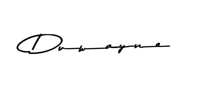 Create a beautiful signature design for name Duwayne. With this signature (Asem Kandis PERSONAL USE) fonts, you can make a handwritten signature for free. Duwayne signature style 9 images and pictures png