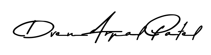 The Asem Kandis PERSONAL USE handwriting style adds charm and authenticity to name Dven Arpal Patel. A wonderful choice for personal thank-you notes. Dven Arpal Patel signature style 9 images and pictures png