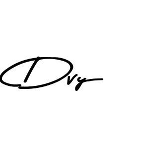 Make a beautiful signature design for name Dvy. With this signature (Asem Kandis PERSONAL USE) style, you can create a handwritten signature for free. Dvy signature style 9 images and pictures png