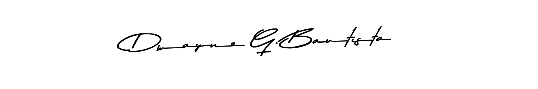 Create a beautiful signature design for name Dwayne G. Bautista. With this signature (Asem Kandis PERSONAL USE) fonts, you can make a handwritten signature for free. Dwayne G. Bautista signature style 9 images and pictures png