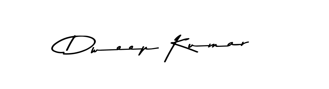 Make a beautiful signature design for name Dweep Kumar. With this signature (Asem Kandis PERSONAL USE) style, you can create a handwritten signature for free. Dweep Kumar signature style 9 images and pictures png