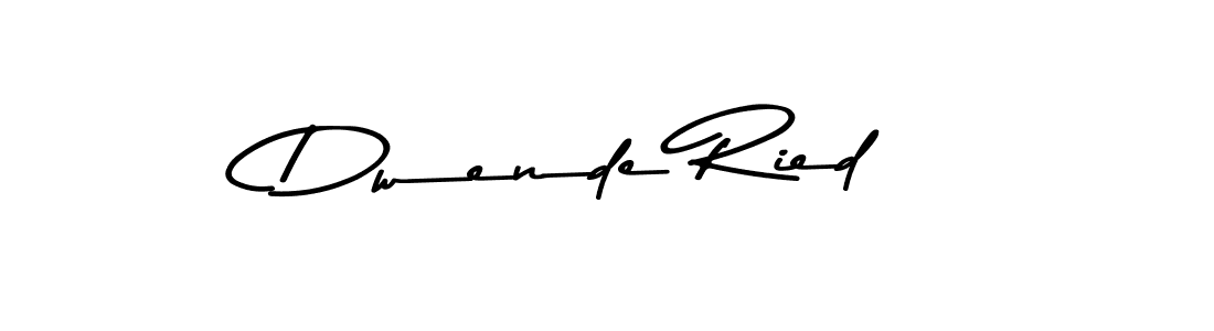 How to make Dwende Ried name signature. Use Asem Kandis PERSONAL USE style for creating short signs online. This is the latest handwritten sign. Dwende Ried signature style 9 images and pictures png