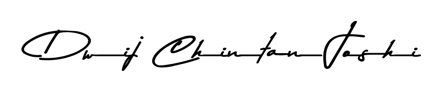 Give your name Dwij Chintan Joshi an exquisite flair with the Asem Kandis PERSONAL USE script font. Ideal for contracts, resumes, and formal letterheads. Dwij Chintan Joshi signature style 9 images and pictures png