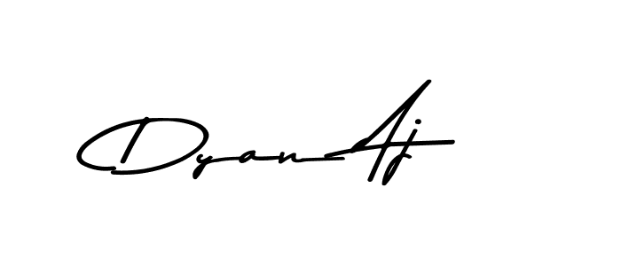 How to make Dyan Aj name signature. Use Asem Kandis PERSONAL USE style for creating short signs online. This is the latest handwritten sign. Dyan Aj signature style 9 images and pictures png