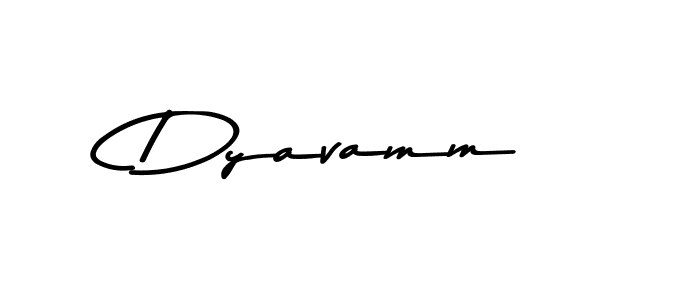 How to make Dyavamm name signature. Use Asem Kandis PERSONAL USE style for creating short signs online. This is the latest handwritten sign. Dyavamm signature style 9 images and pictures png