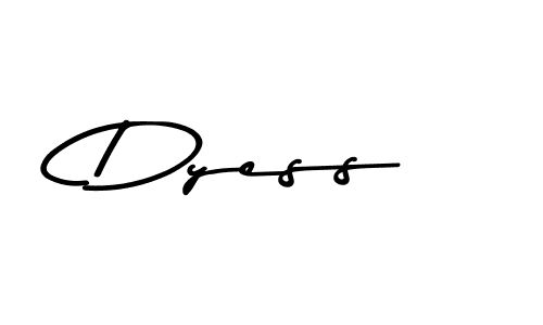Use a signature maker to create a handwritten signature online. With this signature software, you can design (Asem Kandis PERSONAL USE) your own signature for name Dyess. Dyess signature style 9 images and pictures png