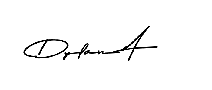 Make a beautiful signature design for name Dylan A. With this signature (Asem Kandis PERSONAL USE) style, you can create a handwritten signature for free. Dylan A signature style 9 images and pictures png