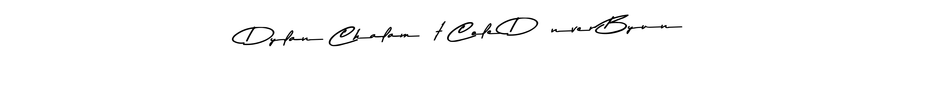 How to make Dylan Chalamét Cole Dènver Byun name signature. Use Asem Kandis PERSONAL USE style for creating short signs online. This is the latest handwritten sign. Dylan Chalamét Cole Dènver Byun signature style 9 images and pictures png