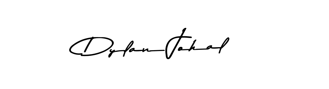 How to make Dylan Johal name signature. Use Asem Kandis PERSONAL USE style for creating short signs online. This is the latest handwritten sign. Dylan Johal signature style 9 images and pictures png
