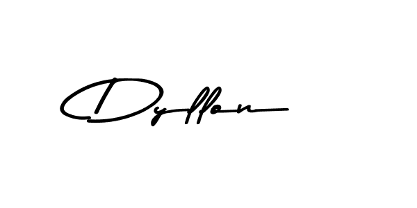 Design your own signature with our free online signature maker. With this signature software, you can create a handwritten (Asem Kandis PERSONAL USE) signature for name Dyllon. Dyllon signature style 9 images and pictures png