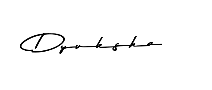 How to make Dyuksha signature? Asem Kandis PERSONAL USE is a professional autograph style. Create handwritten signature for Dyuksha name. Dyuksha signature style 9 images and pictures png