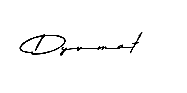 Make a beautiful signature design for name Dyumat. With this signature (Asem Kandis PERSONAL USE) style, you can create a handwritten signature for free. Dyumat signature style 9 images and pictures png