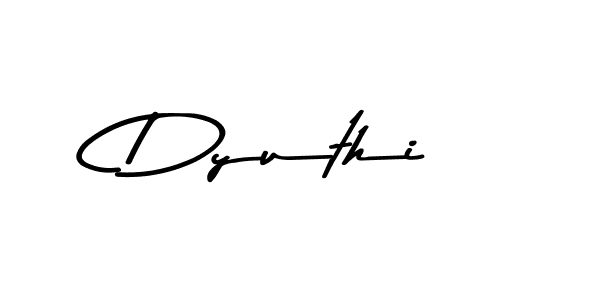 Design your own signature with our free online signature maker. With this signature software, you can create a handwritten (Asem Kandis PERSONAL USE) signature for name Dyuthi. Dyuthi signature style 9 images and pictures png