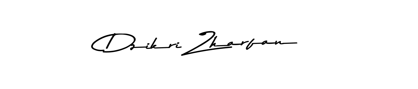 Dzikri Zharfan stylish signature style. Best Handwritten Sign (Asem Kandis PERSONAL USE) for my name. Handwritten Signature Collection Ideas for my name Dzikri Zharfan. Dzikri Zharfan signature style 9 images and pictures png