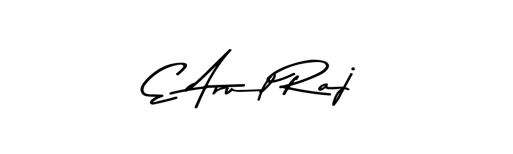 The best way (Asem Kandis PERSONAL USE) to make a short signature is to pick only two or three words in your name. The name E Arul Raj include a total of six letters. For converting this name. E Arul Raj signature style 9 images and pictures png