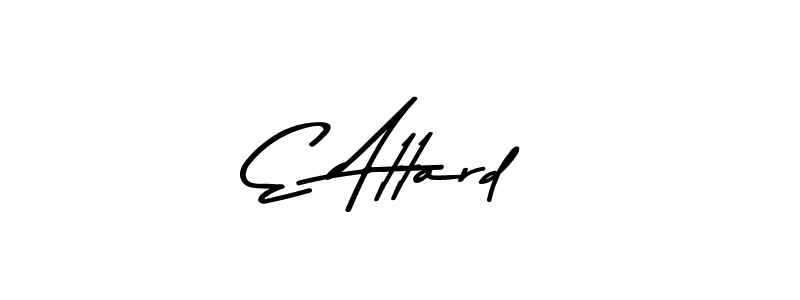 How to make E Attard name signature. Use Asem Kandis PERSONAL USE style for creating short signs online. This is the latest handwritten sign. E Attard signature style 9 images and pictures png