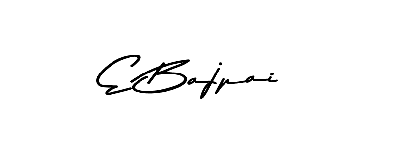 How to make E Bajpai name signature. Use Asem Kandis PERSONAL USE style for creating short signs online. This is the latest handwritten sign. E Bajpai signature style 9 images and pictures png