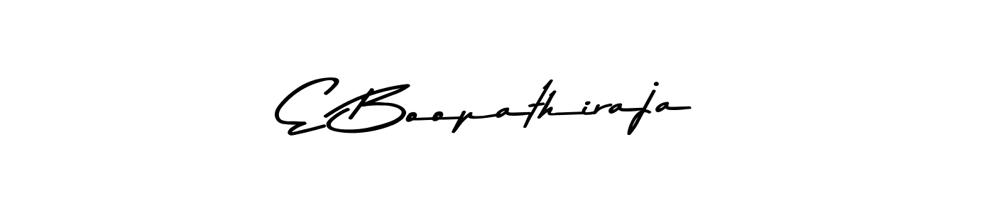 Make a beautiful signature design for name E Boopathiraja. With this signature (Asem Kandis PERSONAL USE) style, you can create a handwritten signature for free. E Boopathiraja signature style 9 images and pictures png