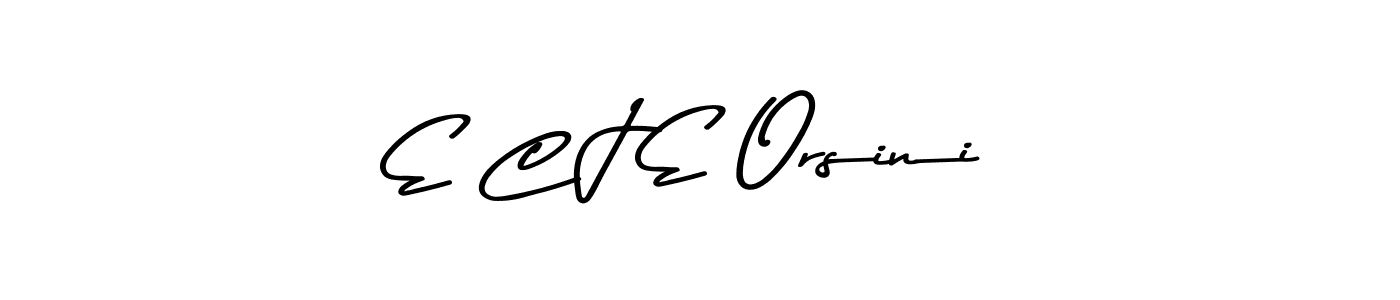 Create a beautiful signature design for name E C J E Orsini. With this signature (Asem Kandis PERSONAL USE) fonts, you can make a handwritten signature for free. E C J E Orsini signature style 9 images and pictures png