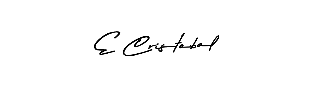 How to make E Cristobal name signature. Use Asem Kandis PERSONAL USE style for creating short signs online. This is the latest handwritten sign. E Cristobal signature style 9 images and pictures png