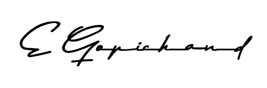 If you are searching for the best signature style for your name E Gopichand, here we have designed multiple signature styles using Asem Kandis PERSONAL USE. E Gopichand signature style 9 images and pictures png