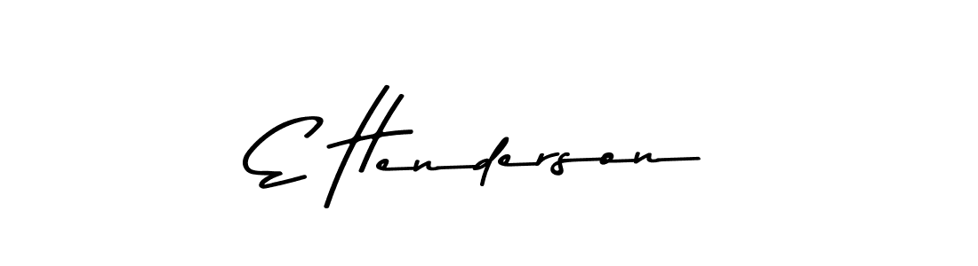 How to make E Henderson name signature. Use Asem Kandis PERSONAL USE style for creating short signs online. This is the latest handwritten sign. E Henderson signature style 9 images and pictures png