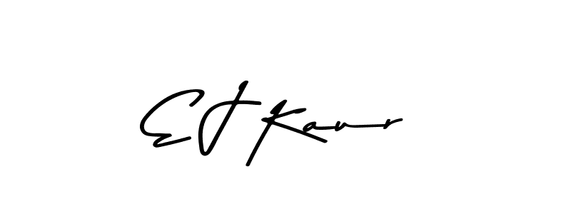 You should practise on your own different ways (Asem Kandis PERSONAL USE) to write your name (E J Kaur) in signature. don't let someone else do it for you. E J Kaur signature style 9 images and pictures png