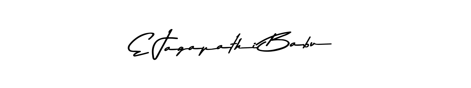 How to make E Jagapathi Babu name signature. Use Asem Kandis PERSONAL USE style for creating short signs online. This is the latest handwritten sign. E Jagapathi Babu signature style 9 images and pictures png