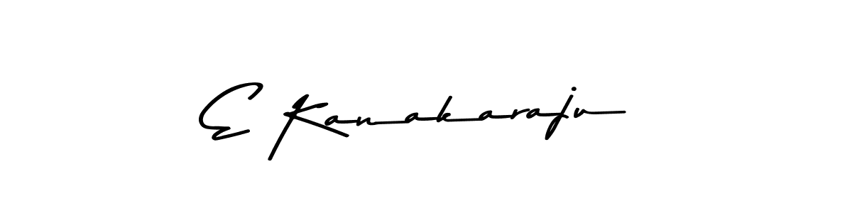 Create a beautiful signature design for name E Kanakaraju. With this signature (Asem Kandis PERSONAL USE) fonts, you can make a handwritten signature for free. E Kanakaraju signature style 9 images and pictures png