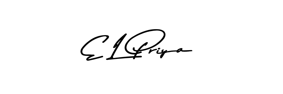 Make a beautiful signature design for name E L Priya. With this signature (Asem Kandis PERSONAL USE) style, you can create a handwritten signature for free. E L Priya signature style 9 images and pictures png