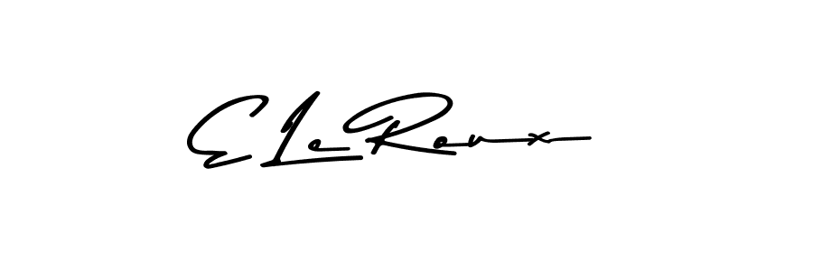 E Le Roux stylish signature style. Best Handwritten Sign (Asem Kandis PERSONAL USE) for my name. Handwritten Signature Collection Ideas for my name E Le Roux. E Le Roux signature style 9 images and pictures png