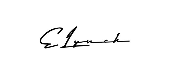 Create a beautiful signature design for name E Lynch. With this signature (Asem Kandis PERSONAL USE) fonts, you can make a handwritten signature for free. E Lynch signature style 9 images and pictures png